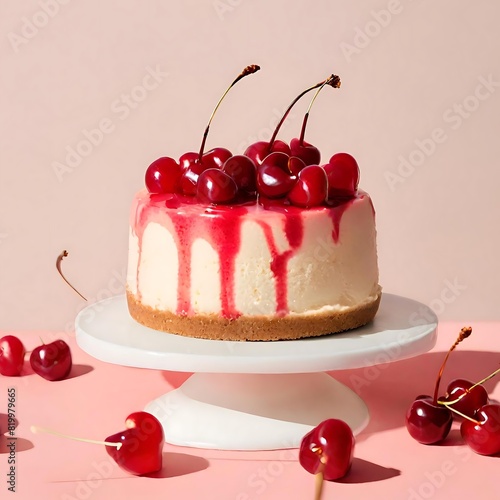 cheesecake with cherry