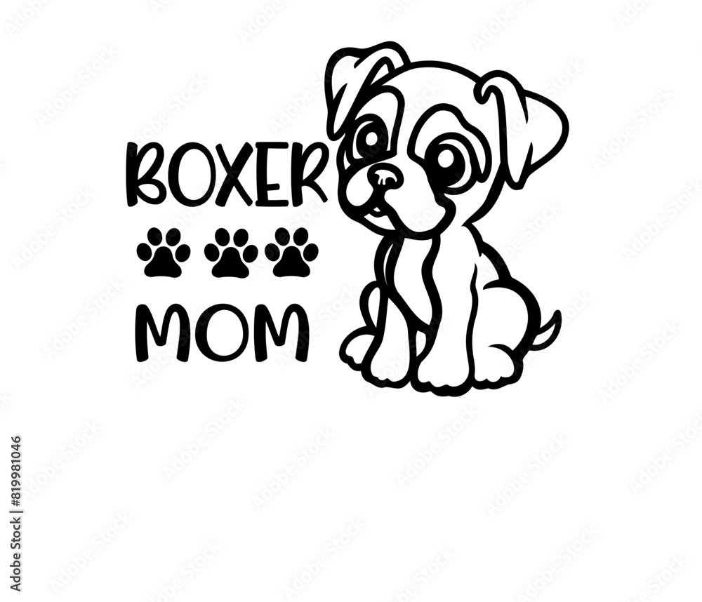 Boxer dog vector graphic SVG perfect cut file , happy smiling dog Boxer dog vector graphic SVG perfect cut file , happy smiling dog