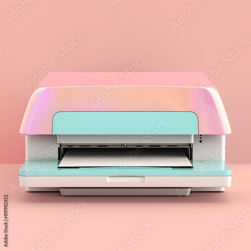 Elegant Pastel-Toned Printer for Modern Workspaces © ChubbySunday