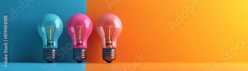 Business Innovation Feedback three lightbulb icon 