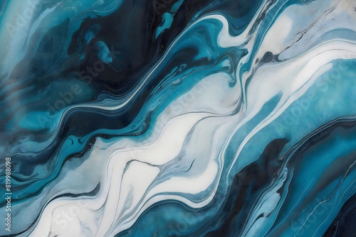 abstract art, fluid art. Abstract background, marble. Decorative acrylic paint that fills the texture of mountain marble. Abstract blue watercolor paint marble background , Ink color