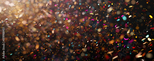 Confetti fireworks, HD display of celebratory sparks. photo