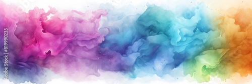 A set of graphics resources with vibrant watercolor textures. © Sunny