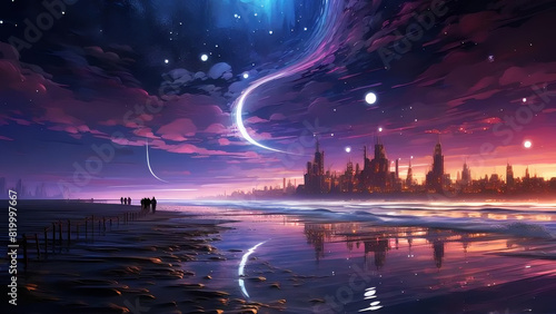 night view of the city