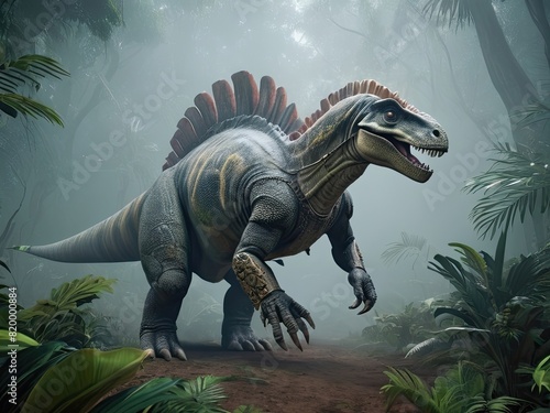 A 3D rendering of a gigantic Tyrannosaurus Rex  a prehistoric carnivore from the Cretaceous period