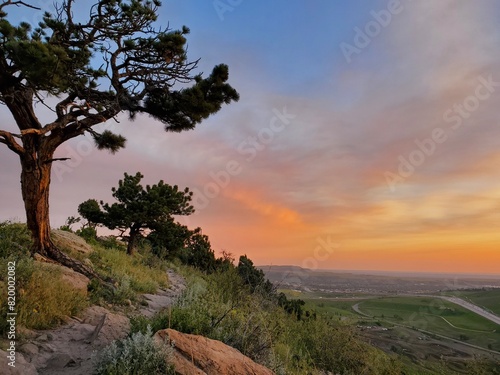 Sunrise in the mountains near Morrison, Colorado 