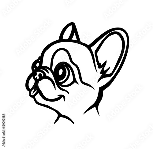 French Bulldog vector graphic SVG , perfect cut file,, dog illustration 