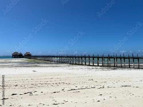 old pier on a tropical beach