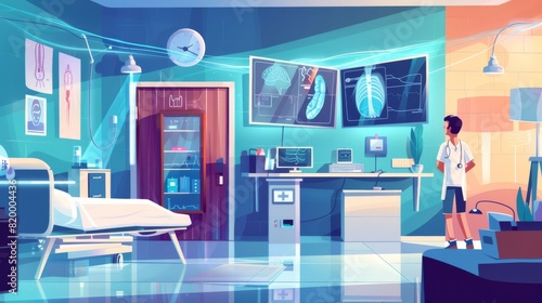 Illustration,  telemonitoring systems for post-operative care at home