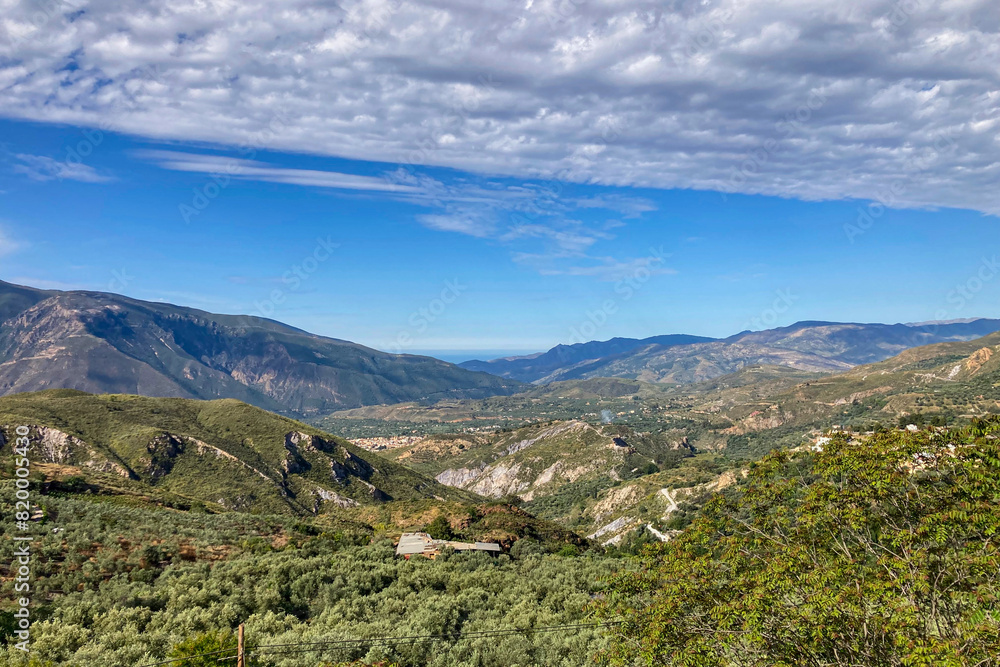 Naklejka premium Panoramic view on Sierra Nevada range, Andalusia, Spain
