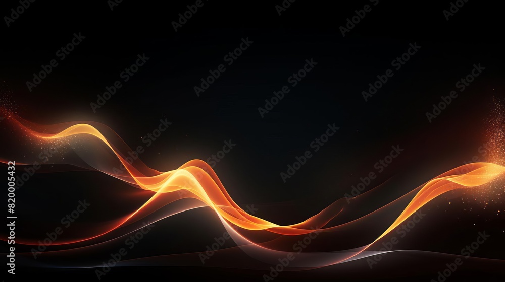 Abstract glowing waves in dark space Abstract glowing waves in dark space
