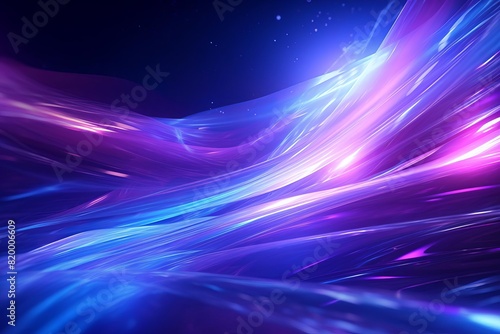 Abstract purple and blue light streaks photo