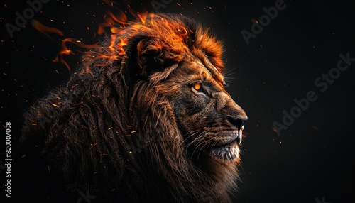 Fiery-Maned Lion