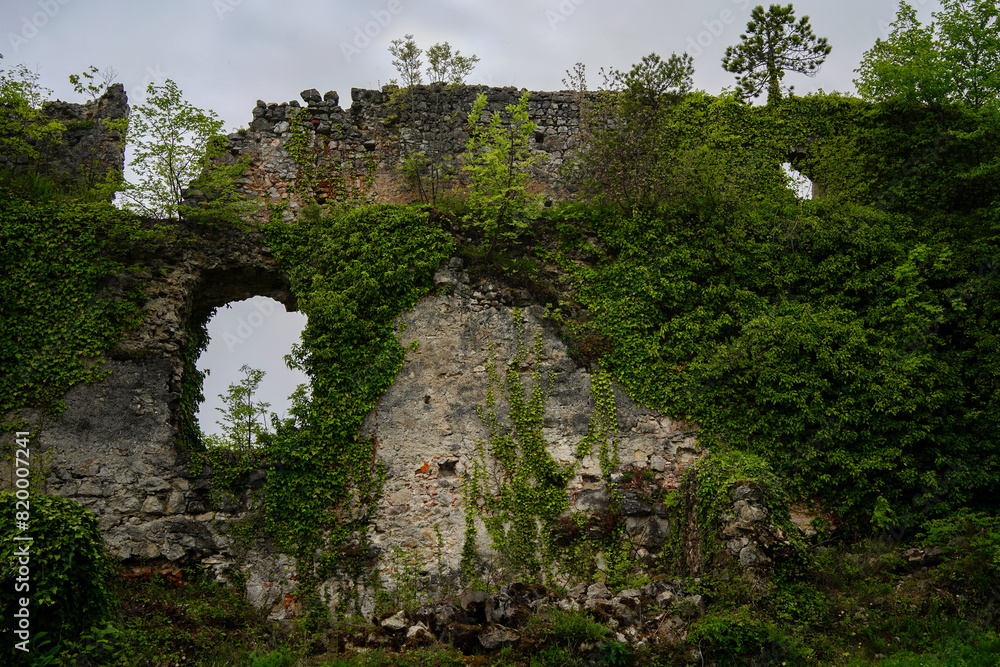 Obraz premium A roman gothic castle ruins called Grad Konjice.