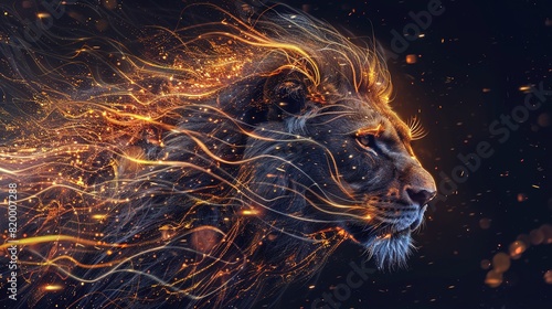 Fiery-Maned Lion