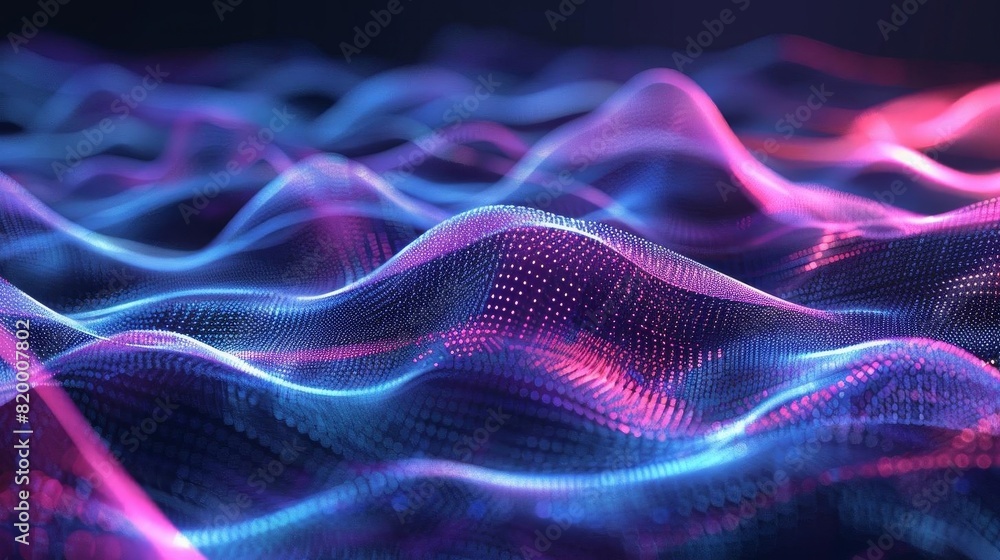 Obraz premium Abstract tech waves