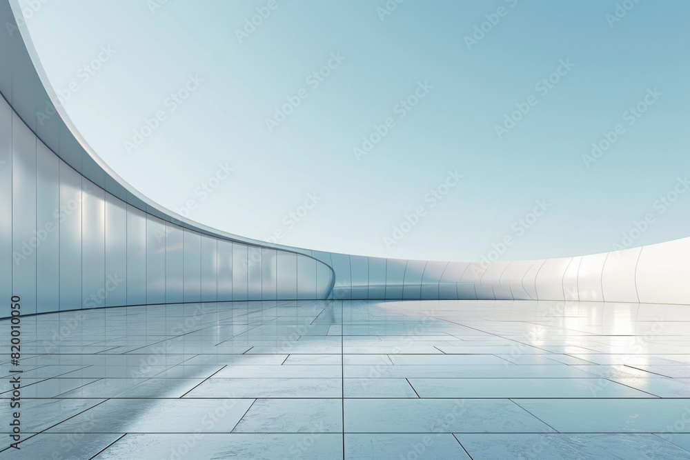 Fototapeta premium Concrete outdoor square building,Empty architectural background. 
