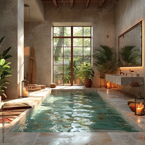 aesthetic Jacuzzi with candles  spa  exotic.