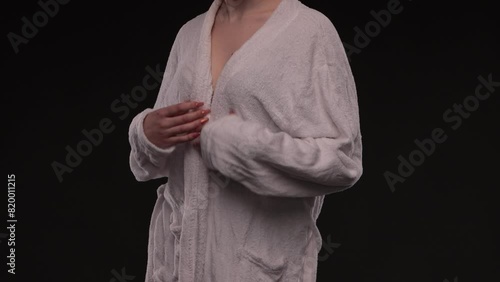 Beautiful girl body with sexy underwear on a black background.  Sexy body, close up nudity