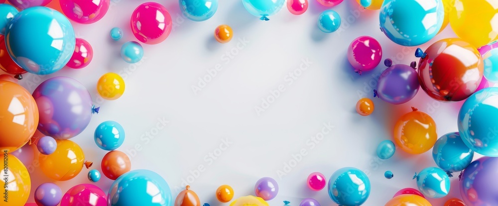 Festive Balloon Background with Clean Text Area for Celebrations Festive Balloon Background with Clean Text Area for Celebrations