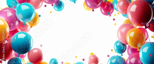 Festive Celebration Background with Colorful Balloons for Graduation, Birthday, New Year, or Opening Sale Announcements