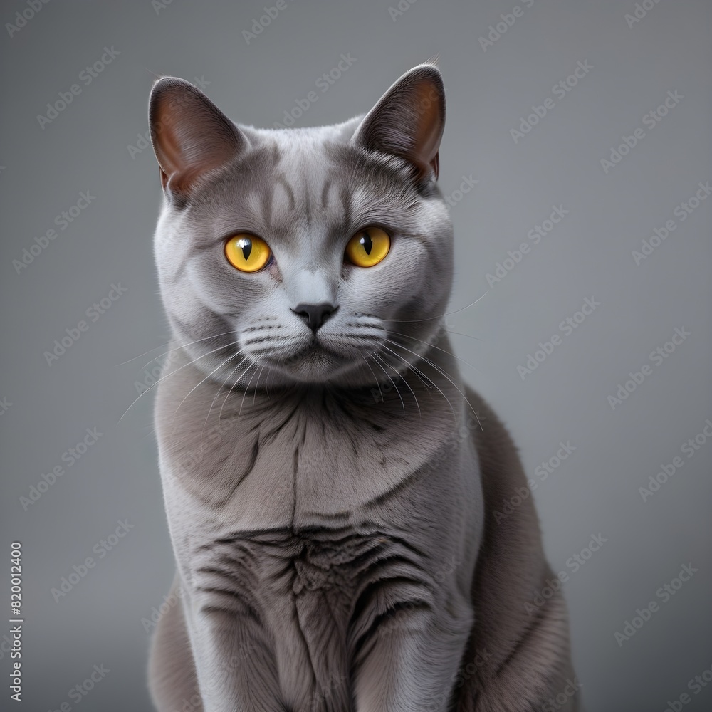 Chartreux Cat Breed Isolated