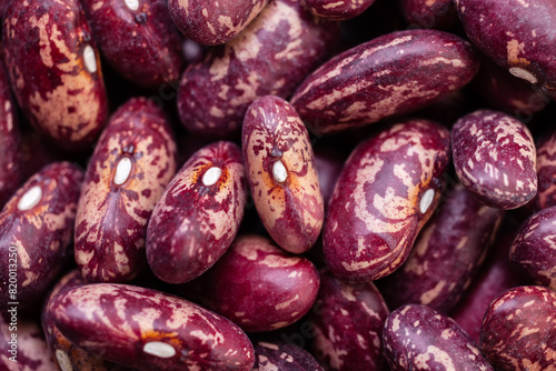 Wallpaper Mural Uncooked, red and white kidney beans background. Top view. Close-up Torontodigital.ca
