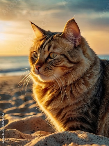 A curious tabby cat surveys its domain, perched atop a fence and a grassy rooftop