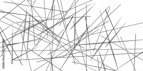 Random chaotic lines abstract geometric pattern / texture. Modern, contemporary art-like illustration
