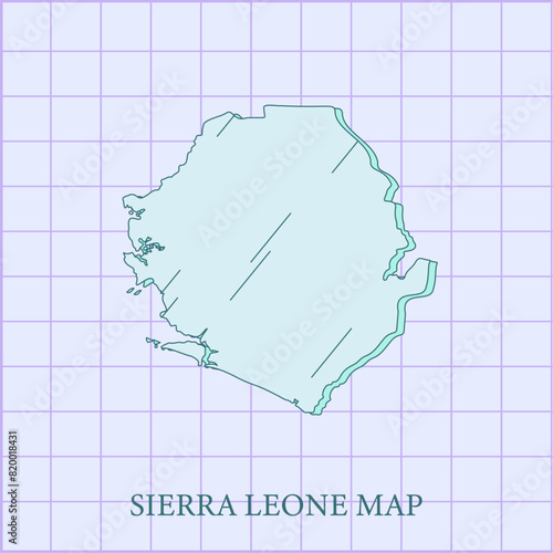vector regions map of Sierra Leone