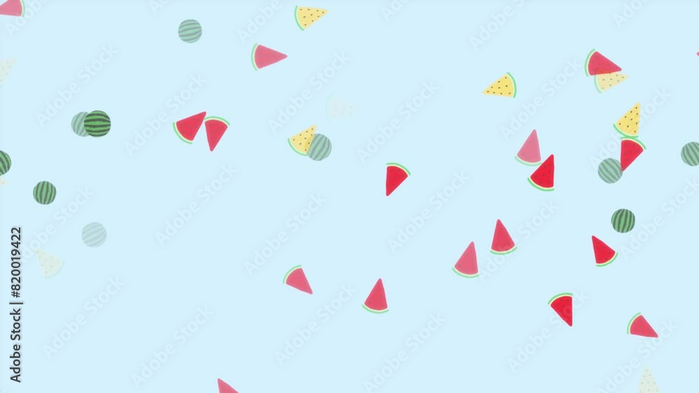 Watermelon loop animation background material Watermelon loop animation background material