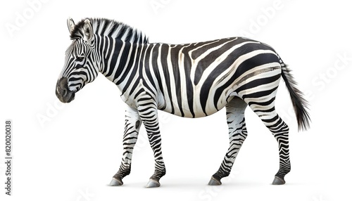 A realistic depiction of a zebra