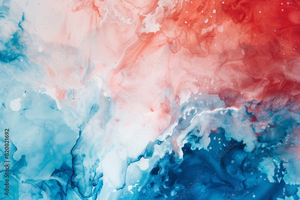 Abstract red blue white watercolor paint background Abstract red blue white watercolor paint background