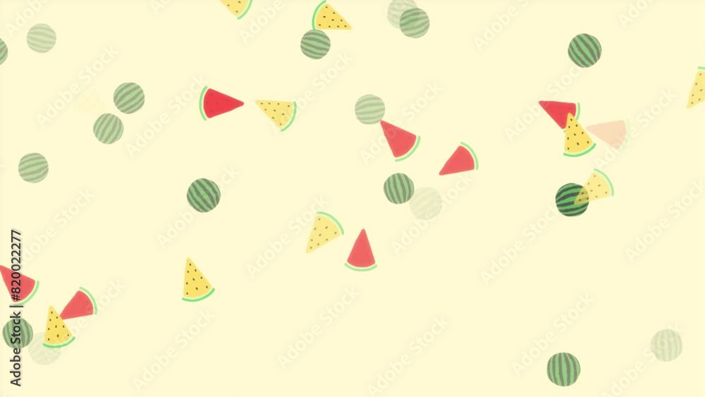 Watermelon loop animation background material Watermelon loop animation background material