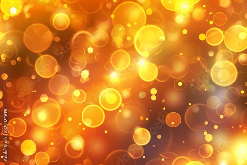 Vibrant golden bokeh background with glowing circles and sparkles, ideal for festive and celebratory designs.