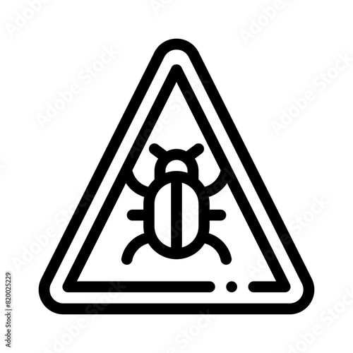 bug line icon