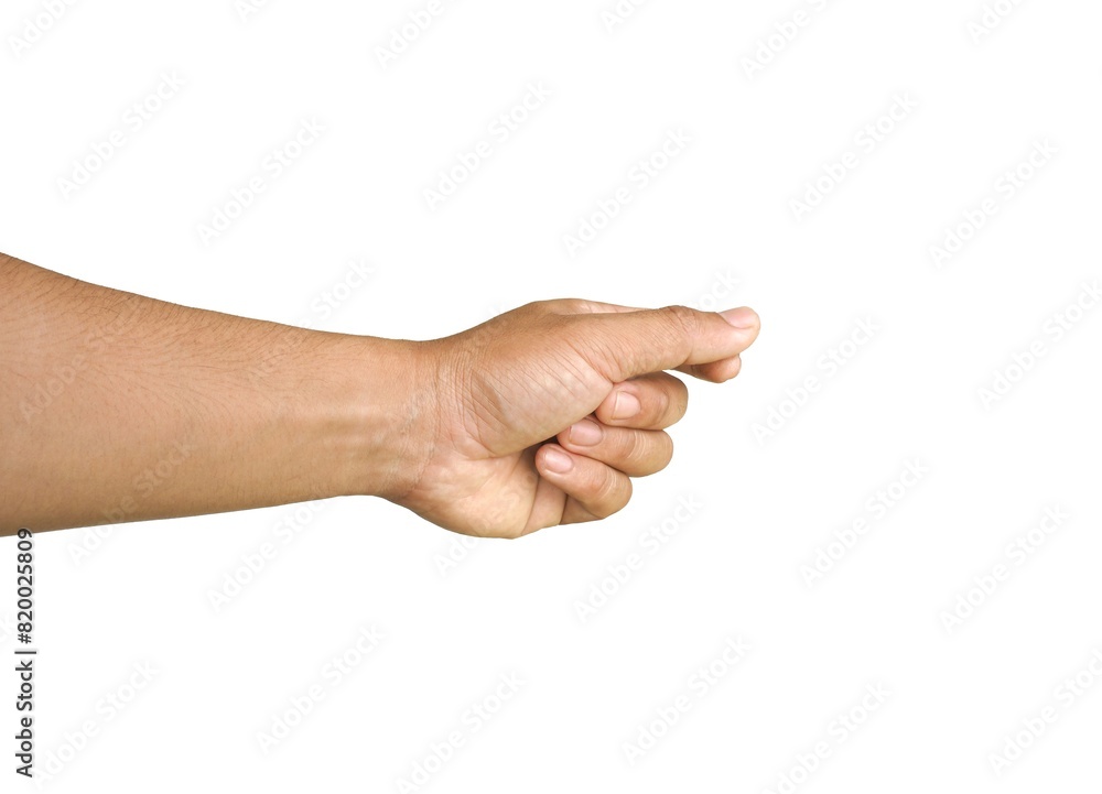 Male hands gesture holding cards or business cards. Some types of documents Identification card or passport Or do a mini heart pose. Isolated on a white background. Male hands gesture holding cards or business cards. Some types of documents Identification card or passport Or do a mini heart pose. Isolated on a white background.