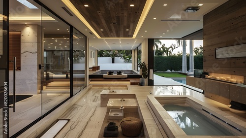 Wallpaper Mural Serene Elegance: Captivating Modern Home Interior Featuring Luxurious Design Elements, Inviting Comfort and Style for Contemporary Living - Aesthetic Pleasure in Every Detail Torontodigital.ca