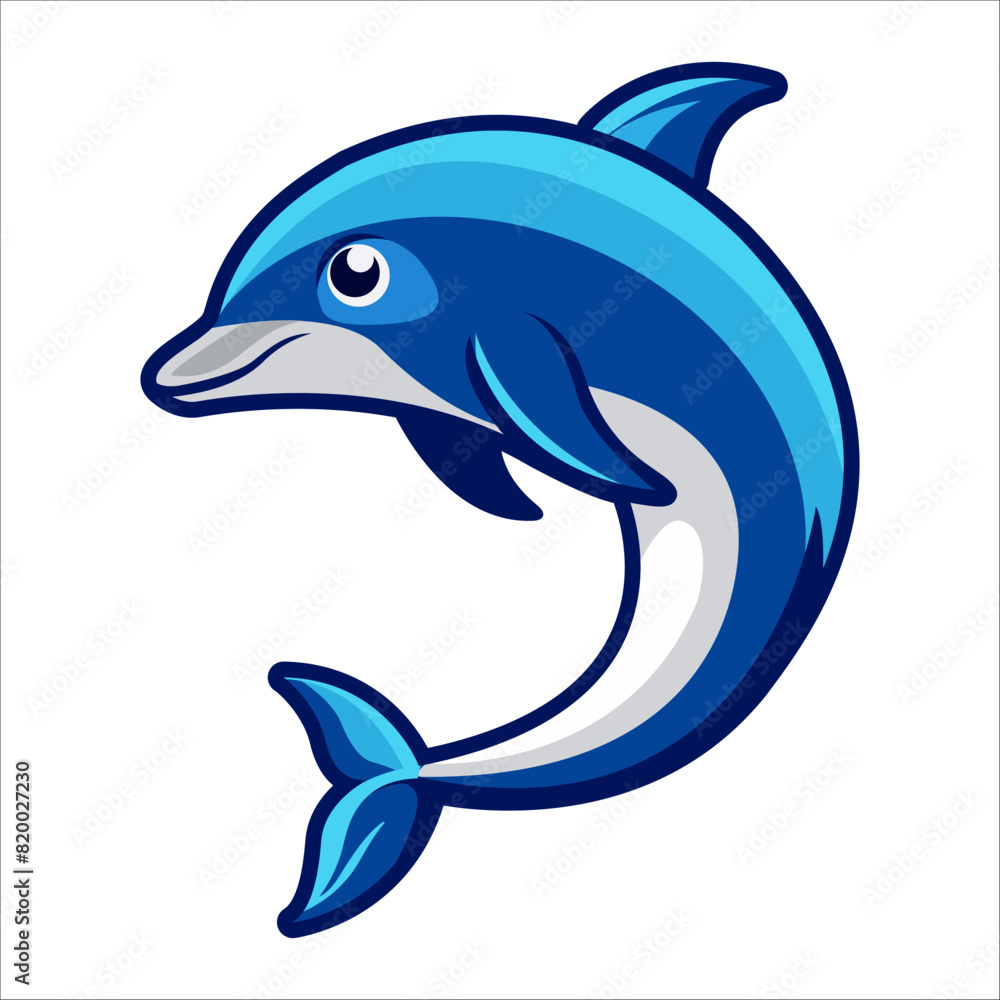 Fototapeta premium logo with the image of a cartoon dolphin1