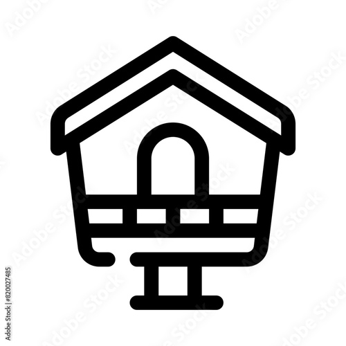 birdhouse line icon