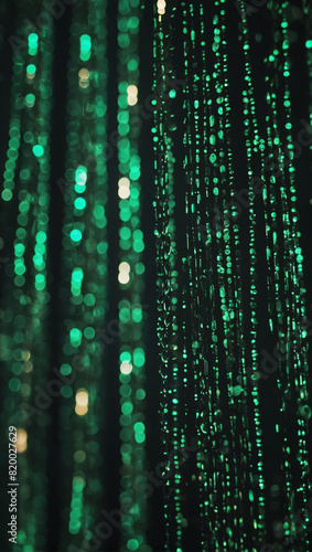 Matrix-inspired background with a green tint.