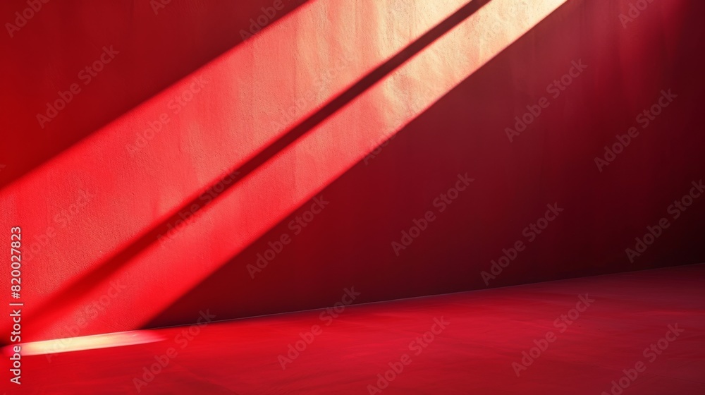 Obraz premium Abstract Red Shadows on Wall