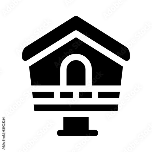 birdhouse glyph icon