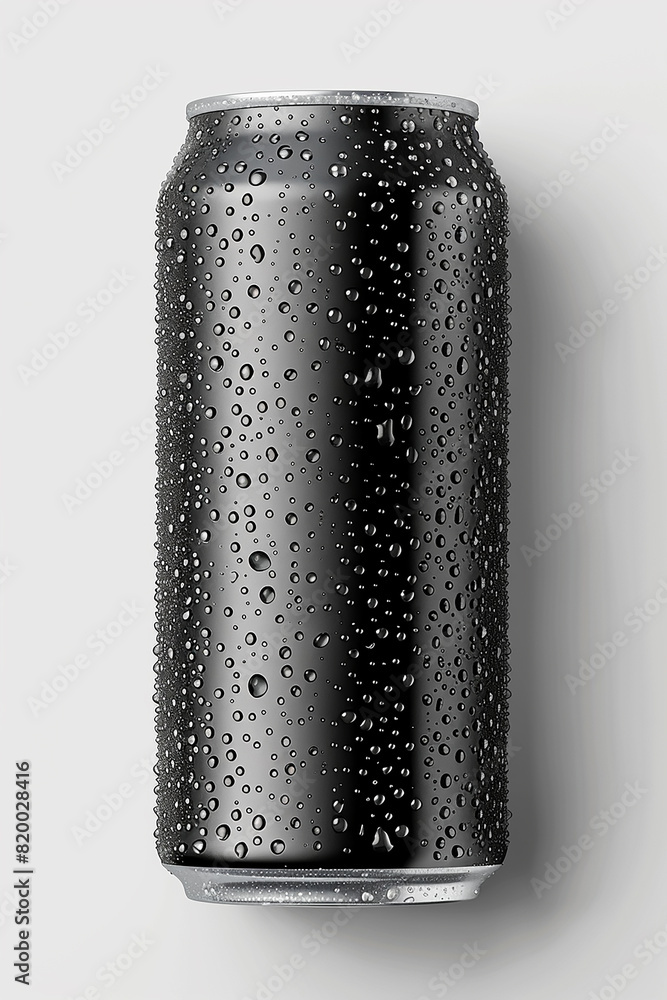 a can of soda with water drops with decent background generated by AI