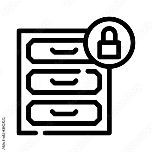 filing cabinet line icon