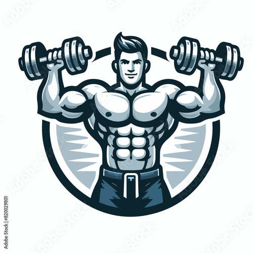 Fitness Bodybuilder vector design man