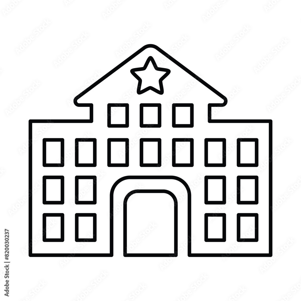 Police Station Icon Line Vector graphics Police Station Icon Line Vector graphics