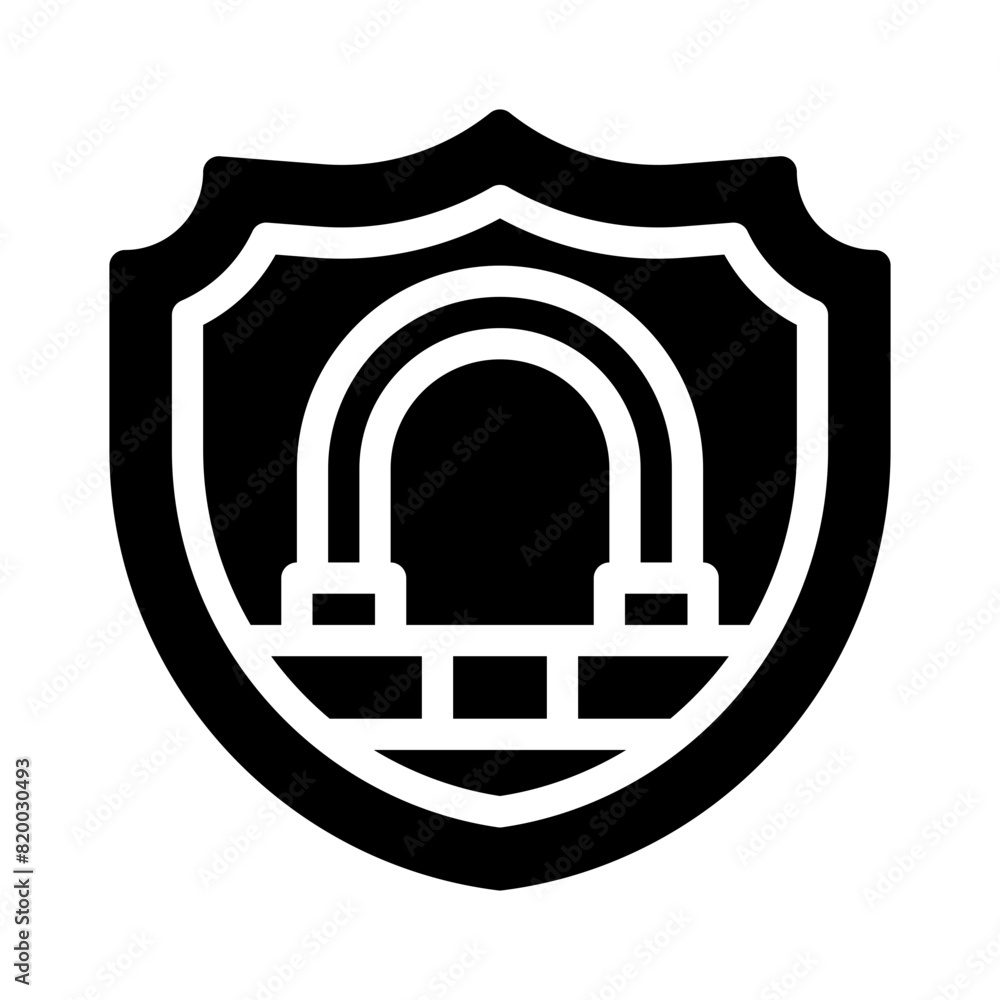 Obraz premium padlock glyph icon