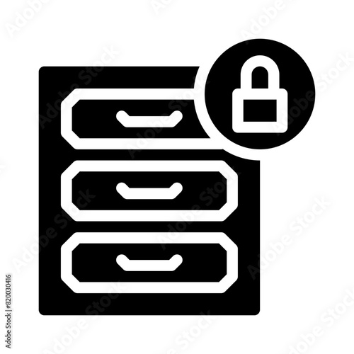 filing cabinet glyph icon