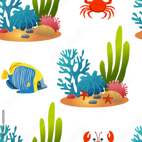 Vector illustration of a fish in a rhombus, designed with the detail and grace of the fish world in mind. Ideal for use in designs related to aquariums, marine life and ecology.